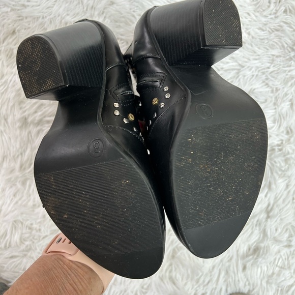 Mossimo Supply Co. Black Studded zip Booties Size 8 - Picture 4 of 7